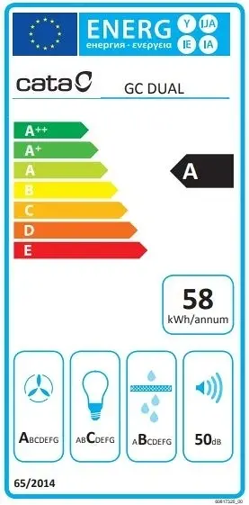 Cata GC-DUAL 75 XGWH/D kürtőbe építhető páraelszívó kép 4