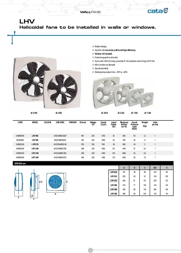 Cata LHV-160 Nagyobb helyiségek szellőztetése kép 2