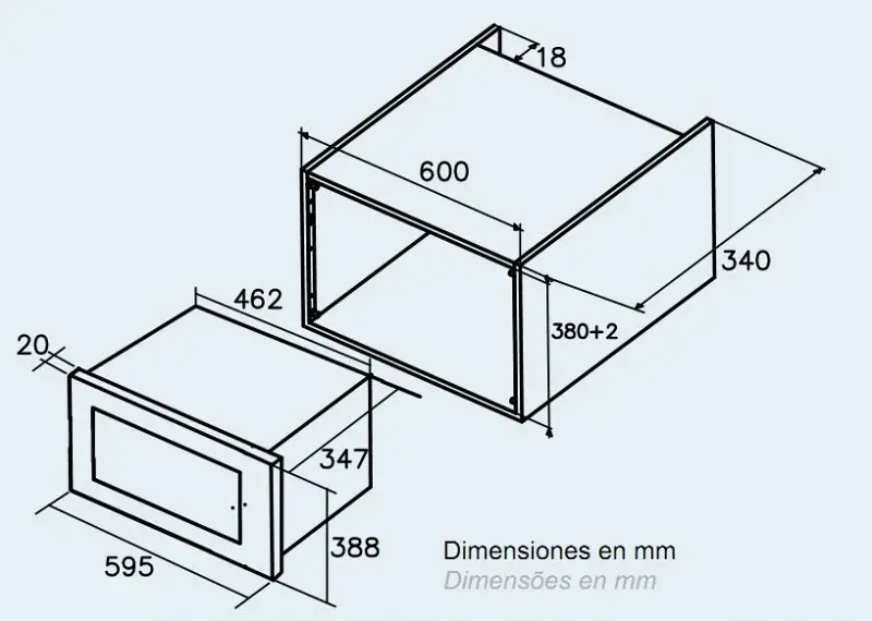Cata MC-20 D beépíthető mikrohullámú sütő kép 2