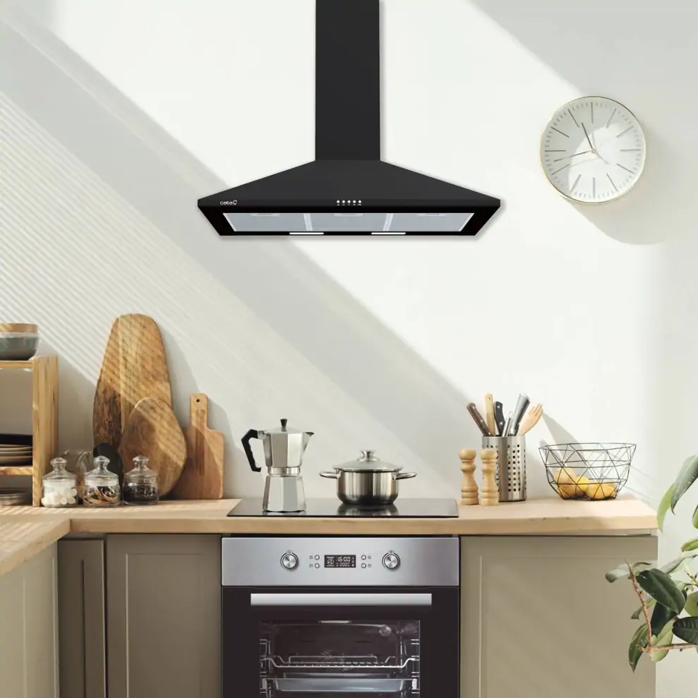 Cata OMEGA 900 BK/M fekete - ÚJ! kürtős páraelszívó kép 2