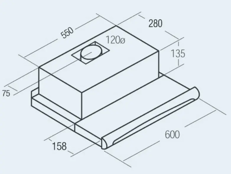 Cata TF-5260 WH/L kihúzható páraelszívó kép 2