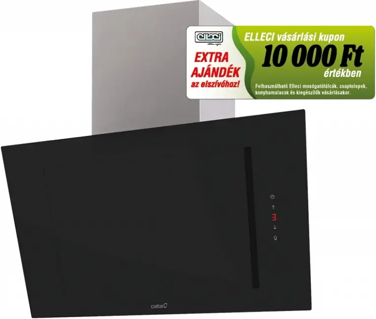 Cata THALASSA 900 XGBK/F fekete kürtős páraelszívó Fő kép