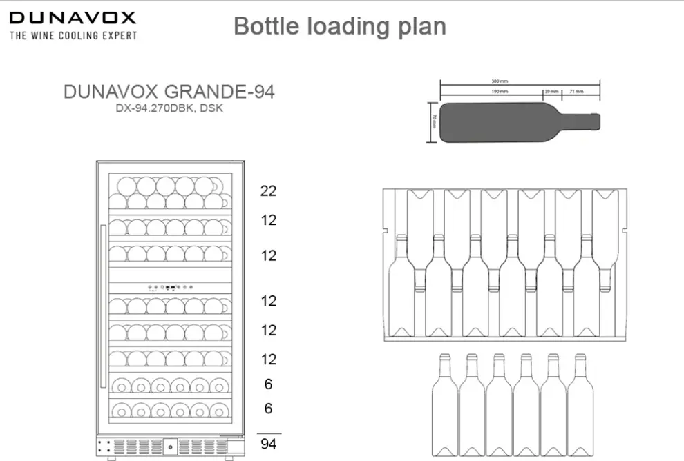 Dunavox DX-94.270SDSK beépíthető borhűtő kép 4