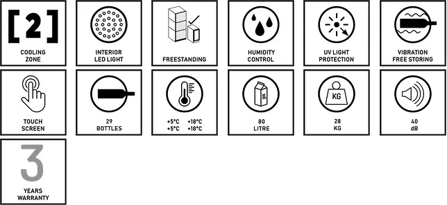 Dunavox DXFH-30.80 borhűtő kép 3
