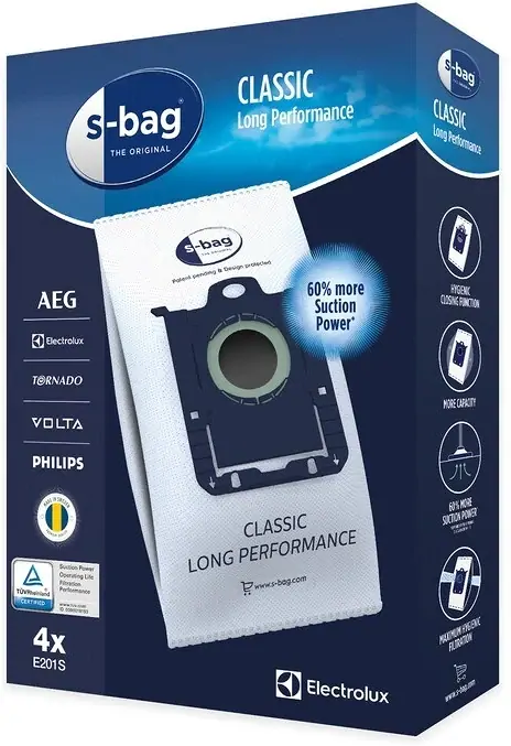 Electrolux E201S s-bag® Hosszú élettartamú porzsák kép 6