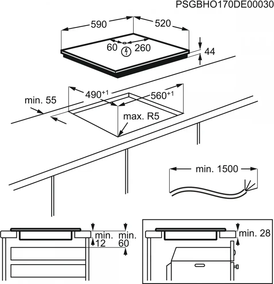 Electrolux EIT61443B Indukciós főzőlap kép 3