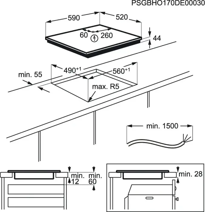 Electrolux EIT61443B Indukciós főzőlap kép 4