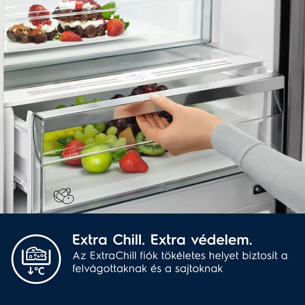 Electrolux ENA7CD19S Beépíthető Hűtő alulfagyasztós NF kép 4