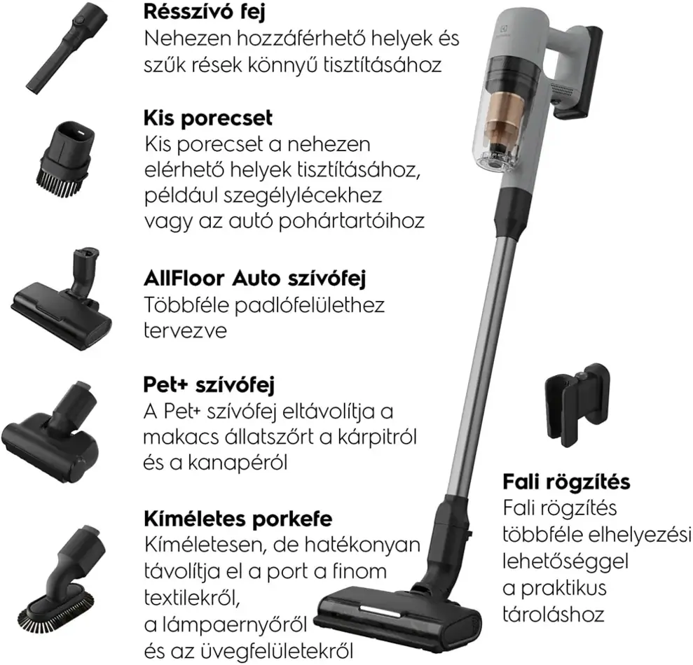 Electrolux EP72AB21UG 700 vezeték nélküli álló porszívó kép 2