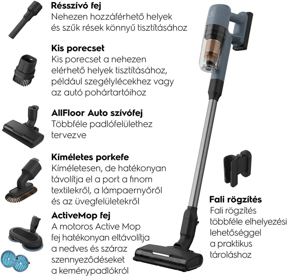 Electrolux EP72H21WET 700 vezeték nélküli álló porszívó kép 2