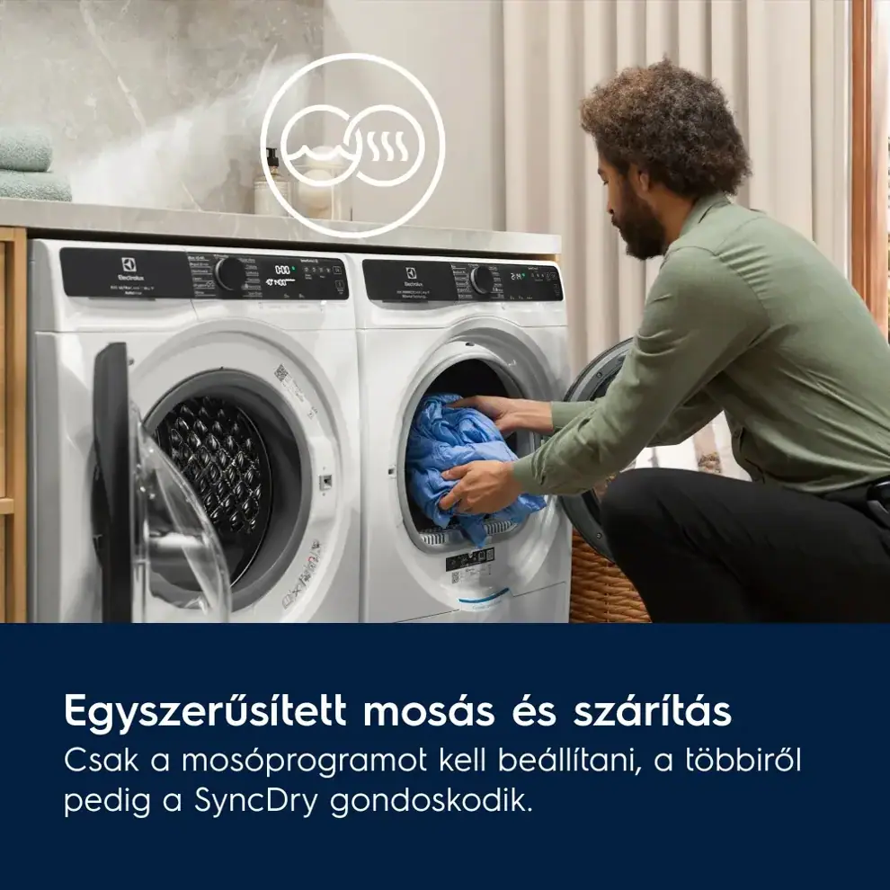 Electrolux EW7F5482CE + EW7D585UCE mosógép + szárító kép 17