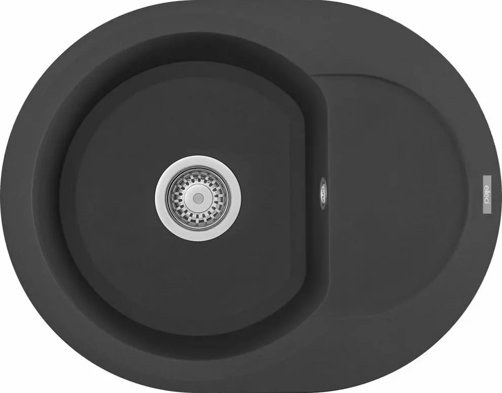 Elleci Easy Round 600 G59 antracite (LGYR6059) Gránit mosogatótálcák Fő kép
