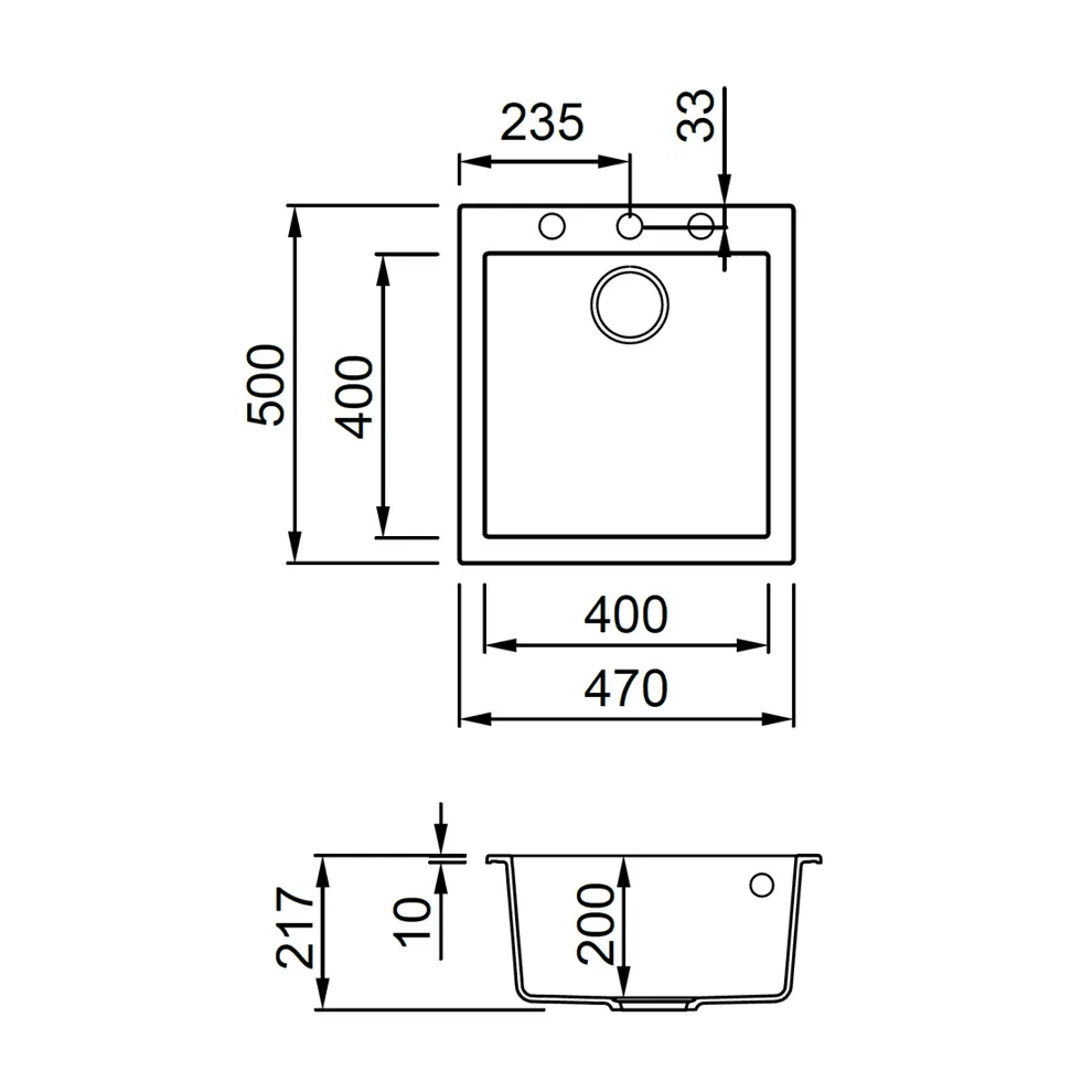 Elleci Quadra 102 - ÚJ!  G39 bianco soft (LGQ10239) Gránit mosogatótálcák kép 2