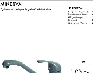 Elleci Minerva G40 nero (MGKMIN40) Csaptelepek kép 2