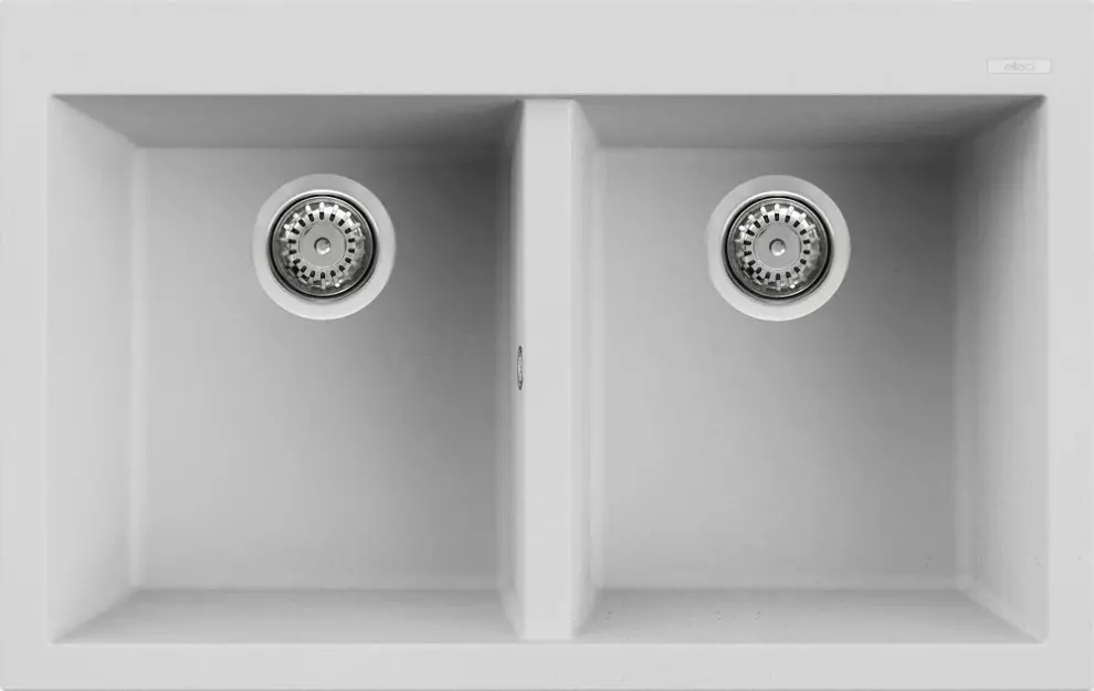 Elleci Quadra 350  G68 bianco (LGQ35068) Gránit mosogatótálcák Fő kép