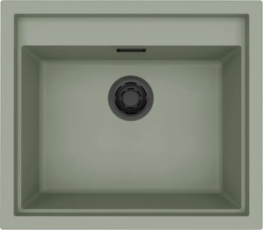 Elleci Sintesi 105 K82 Sage Green fekete tartozékokkal (LKS10582BKM) Gránit mosogatótálcák Fő kép