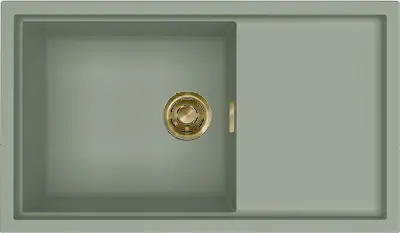 Elleci Sintesi 410 K82 Sage Green arany tartozékokkal Keratek mosogatótálcák Fő kép