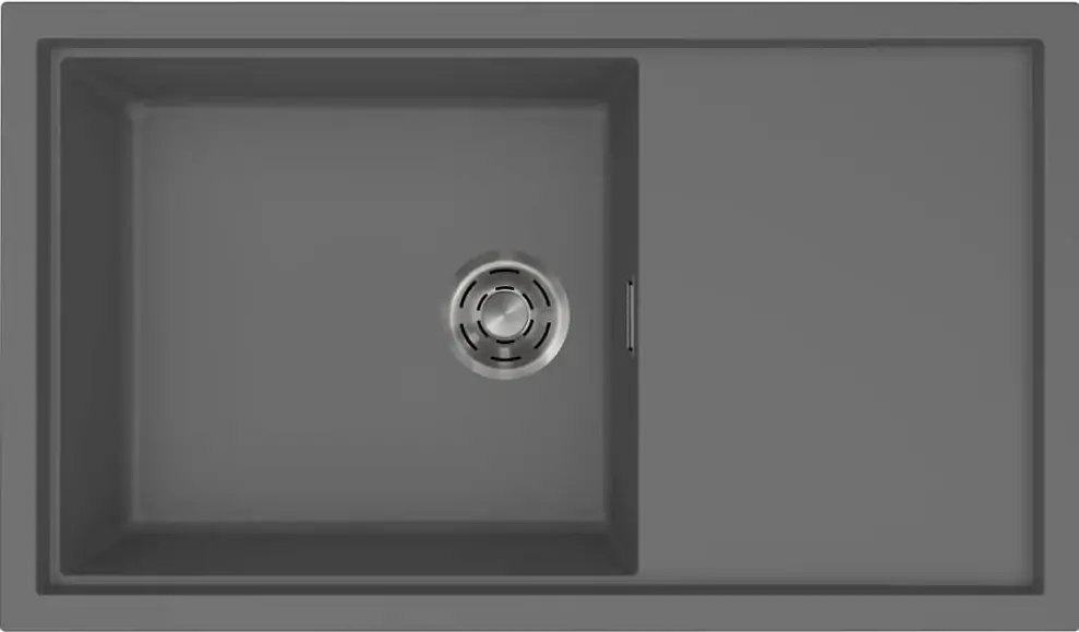 Elleci Sintesi 410 K99 Dark Grey inox tartozékokkal Keratek Plus mosogatótálcák Fő kép