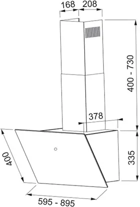 Faber VRT BK A60 2LS kürtős páraelszívó kép 2