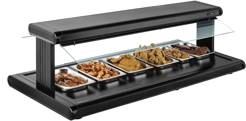 Ggm gastro AWTC1564 Melegentartó lap - vendéglátóipari - 1.528 mm - 1,26 kW - leheletvédő üveggel Fő kép