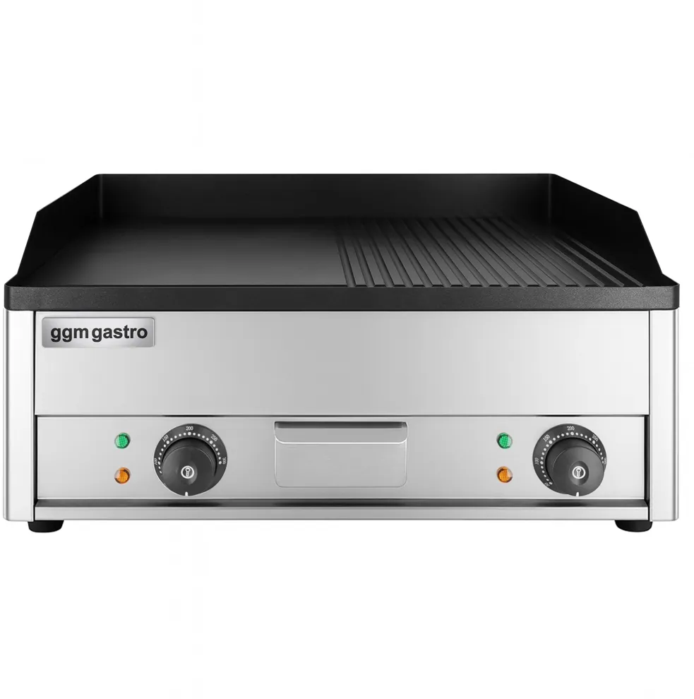Ggm gastro BPJ642GG Elektromos rostlap - 4,4 kW - Sima és bordázott - Sütőfelület: 600x335 mm - asztali - Professzionális kép 3