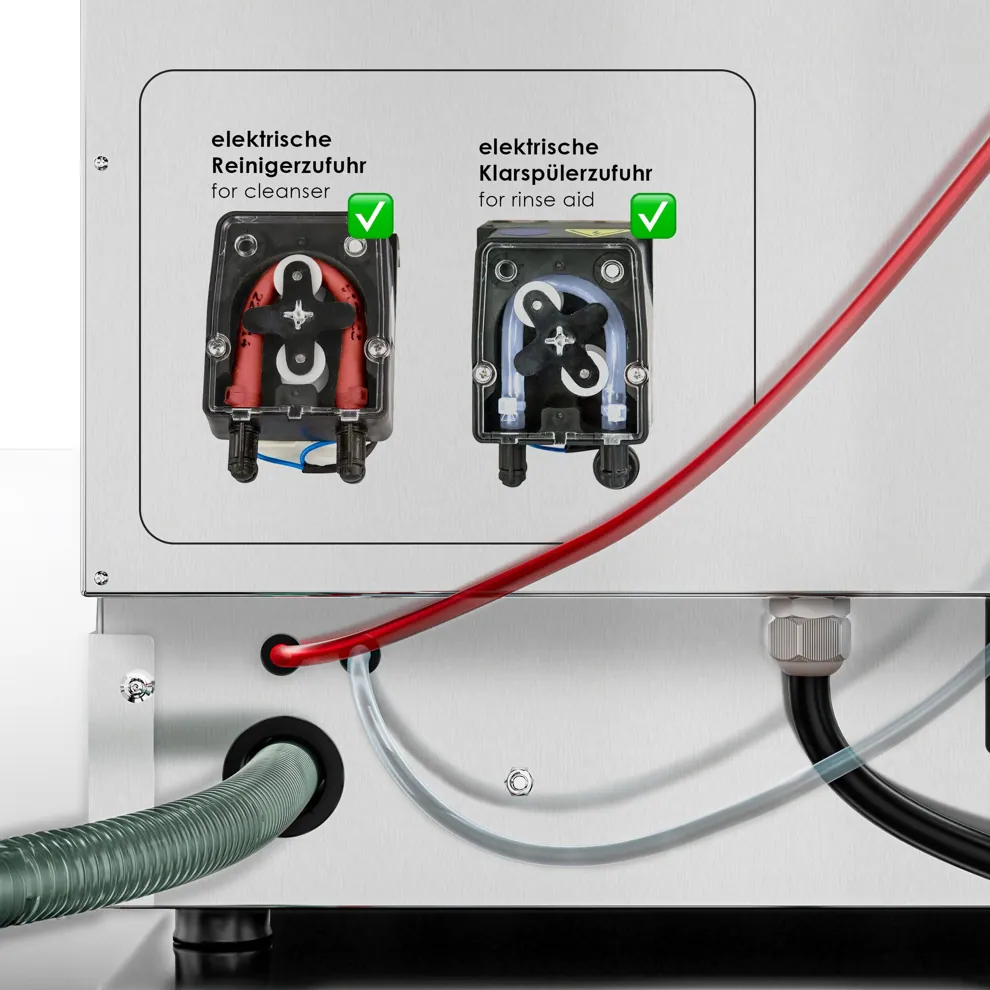 Ggm gastro DS430-EK Duplafalú kalapos mosogatógép - átadó rendszerű - digitális vezérlés - 7,1 kW - mosogatószer- és öblítőszer-adagolóval - (beépített) vízlágyítóval kép 13