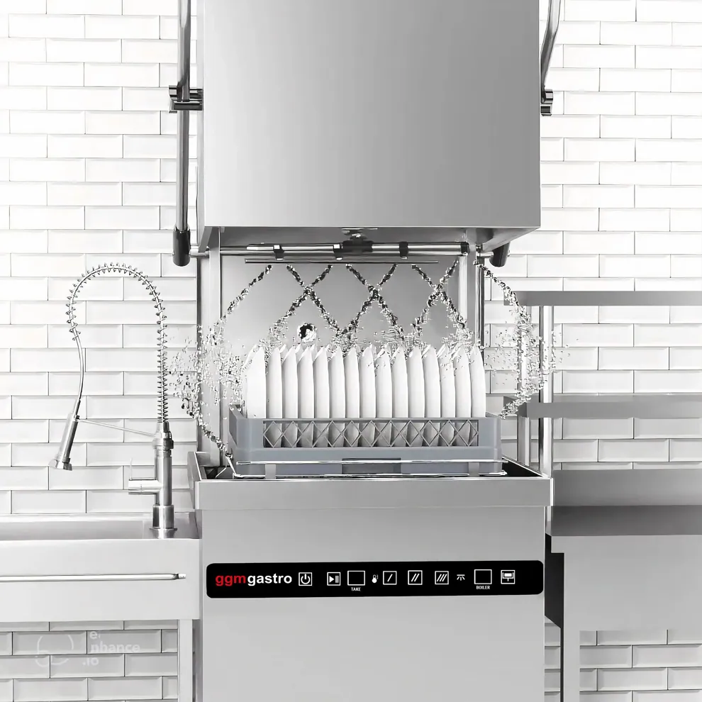 Ggm gastro DSHI1080WD Kalapos mosogatógép - átadó rendszerű - digitális vezérlés - 8,7 kW - hővisszanyerős kivitel - mosogatószer- és öblítőszer-adagolóval, ürítőszivattyúval kép 13