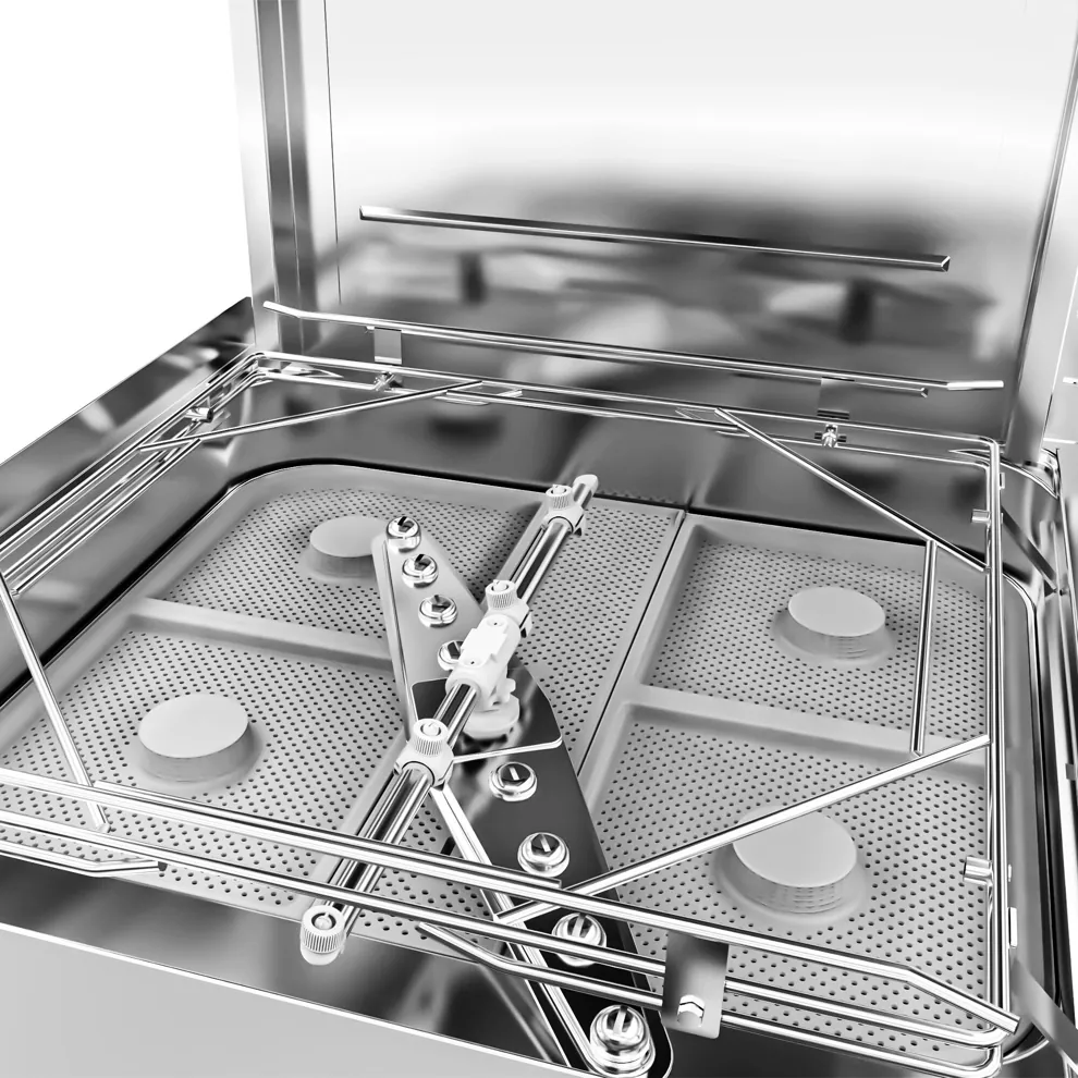 Ggm gastro DSHI1080WD Kalapos mosogatógép - átadó rendszerű - digitális vezérlés - 8,7 kW - hővisszanyerős kivitel - mosogatószer- és öblítőszer-adagolóval, ürítőszivattyúval kép 9