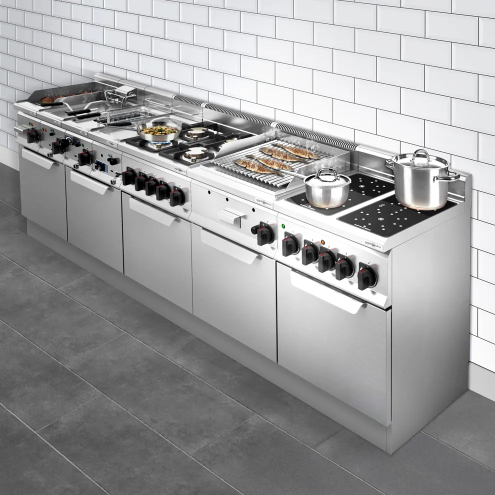Ggm gastro EHB879E Ipari elektromos tűzhely - 700-as - főzősorba illeszthető - összteljesítmény: 10,4 kW - 4 zónás - öntöttvas főzőlap - nyitott tárolórésszel - 800x714x1.070 mm kép 7