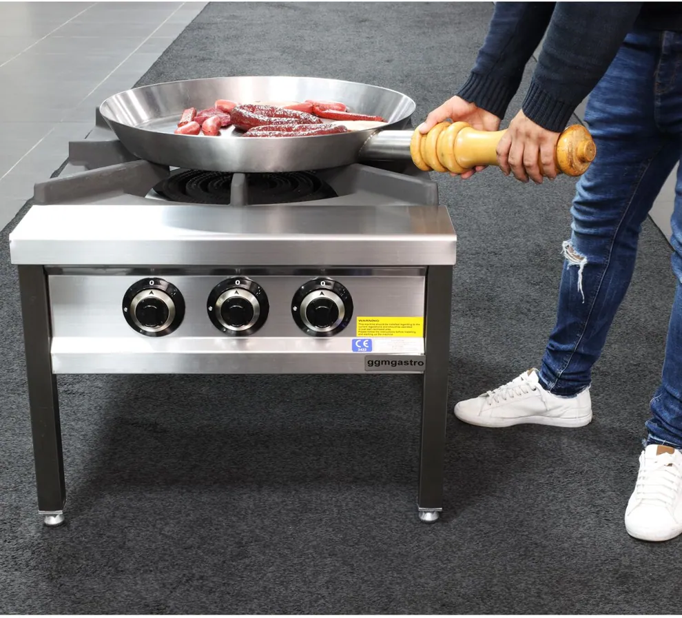 Ggm gastro GKE685 Ipari gázzsámoly - összteljesítmény: 27,0 kW - 2 égős - 600x800x500 mm kép 5