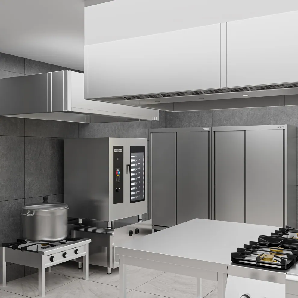 Ggm gastro GKE685 Ipari gázzsámoly - összteljesítmény: 27,0 kW - 2 égős - 600x800x500 mm kép 6