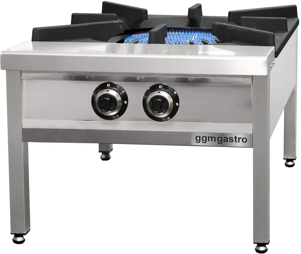 Ggm gastro GKE685 Ipari gázzsámoly - összteljesítmény: 27,0 kW - 2 égős - 600x800x500 mm Fő kép