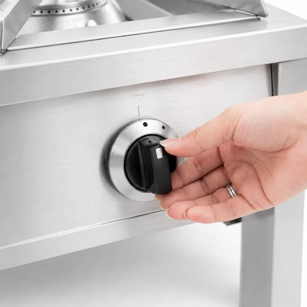 Ggm gastro GKK1 Ipari gázzsámoly - összteljesítmény: 10,0 kW - 1 égős - asztali - 500x500x510 mm kép 6