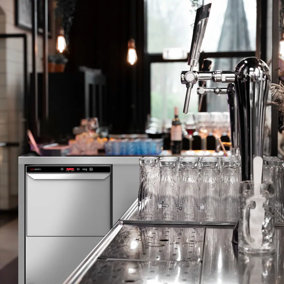 Ggm gastro GSH360 Ipari pohár- és palackmosogató - elektronikus vezérlés - 7,45 kW - beépített mosogatószer- és öblítőszer-adagolóval kép 16