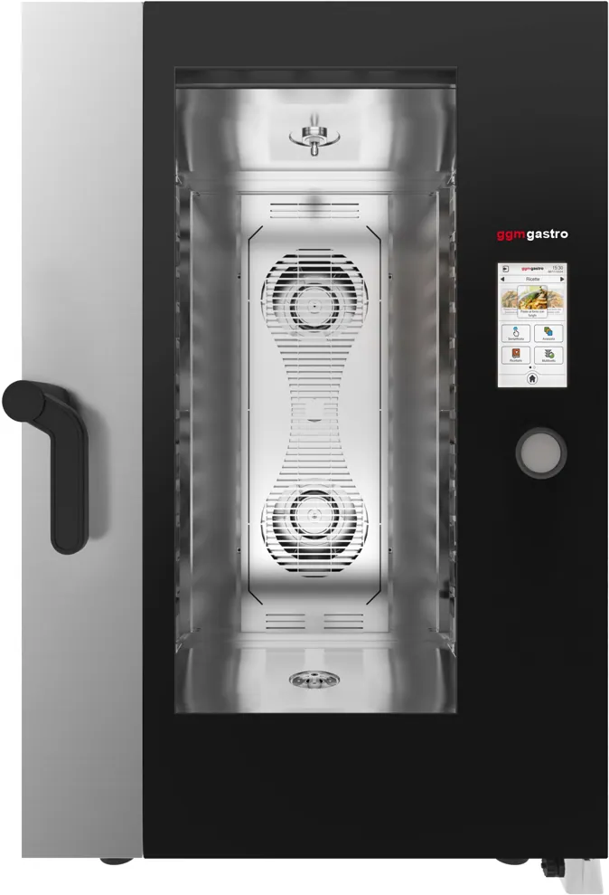 Ggm gastro KDTE1111N Elektromos- Kombi sütő - gőzpároló - Érintő - 10,1 érintőképernyős kijelző - 11x GN 1/1 - inkl. Automatikus tisztítórendszer & maghőmérő kép 5
