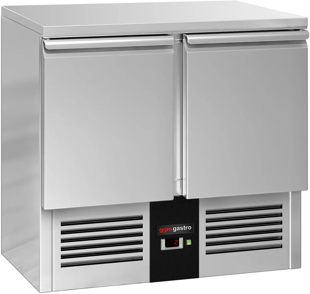 Ggm gastro SAG97END Hűtött munkaasztal PREMIUM - 903x700 mm - GN 1/1 - 240 liter - statikus - 2 ajtóval kép 3