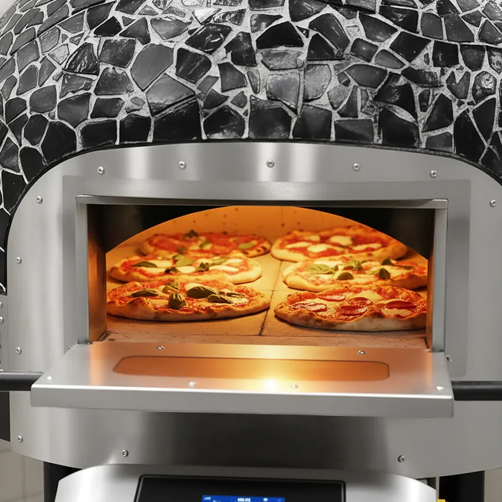 Ggm gastro SPOE01N Elektromos pizzakemence - 6x Ø 30 cm - max. 400 °C - érintőkijelzős kép 4