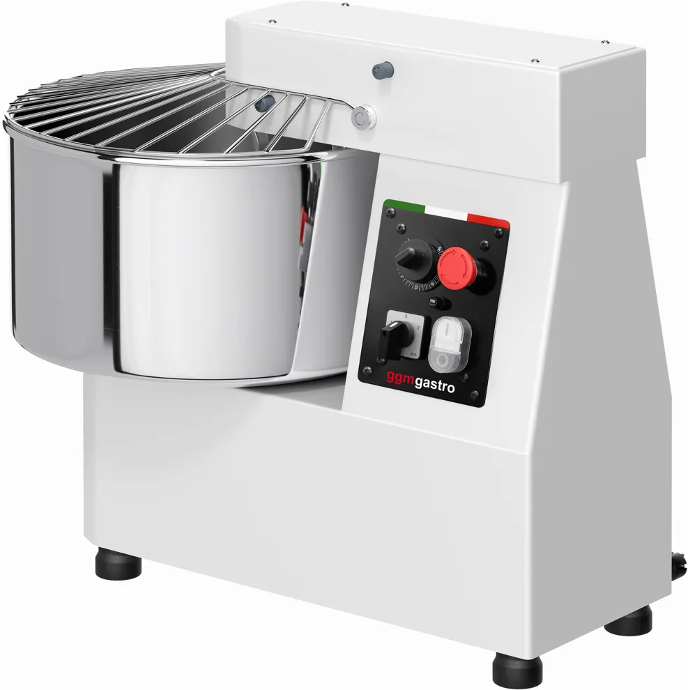 Ggm gastro TMP53-FK-N Ipari spirálkaros dagasztógép - 53 l / 44 kg - 2 sebességes - fix üst - időzítővel - 400 V - pizza- és kenyértésztához kép 4