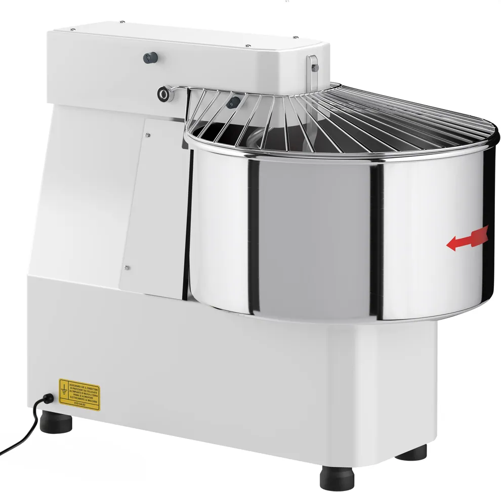 Ggm gastro TMP53-FK-N Ipari spirálkaros dagasztógép - 53 l / 44 kg - 2 sebességes - fix üst - időzítővel - 400 V - pizza- és kenyértésztához kép 5