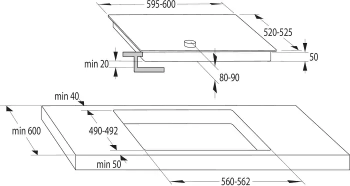 Gorenje EC642CLB beépíthető kerámia főzőlap kép 4