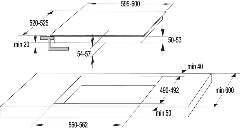 Gorenje ECT644BSC beépíthető kerámia főzőlap kép 5