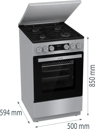 Gorenje GK5C42SH-B kombinált tűzhely kép 8