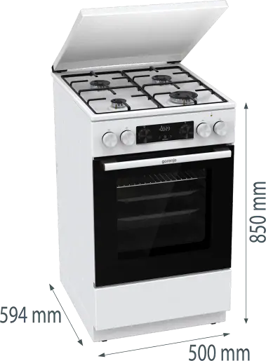 Gorenje GK5C42WJ kombinált tűzhely kép 8