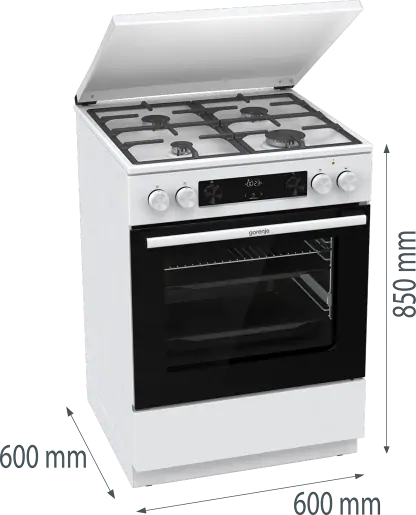 Gorenje GKS6C71WF kombinált tűzhely kép 8