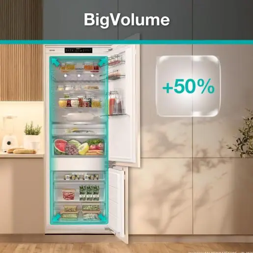 Gorenje NRKI619D61WFE beépíthető alulfagyasztós hűtőszekrény kép 9