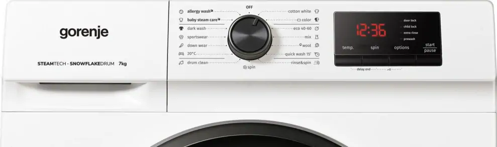 Gorenje WNHVB72SDS elöltöltős keskeny mosógép kép 5