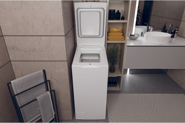 Haier HW90-BPD13386U-S felültöltős mosógép kép 4