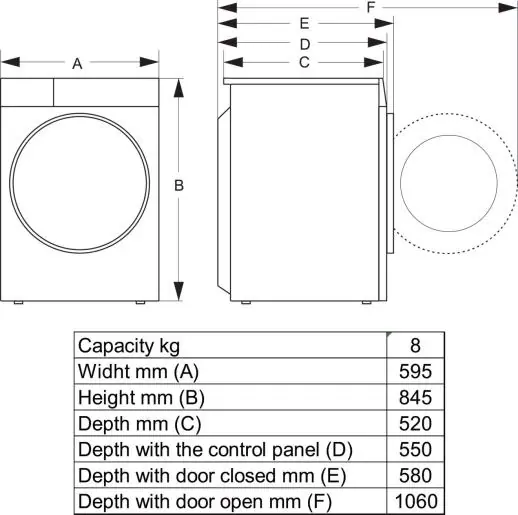 Hisense DH3S802BW2 hőszivattyús szárítógép kép 10