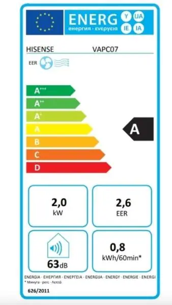 Hisense VAPC07 Mobil Klíma kép 2