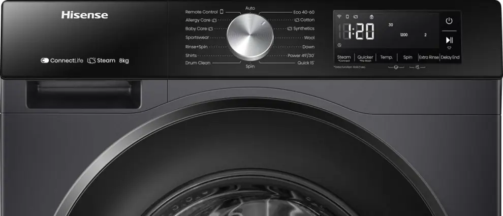 Hisense WF3S8043BB3 elöltöltős keskeny mosógép kép 6